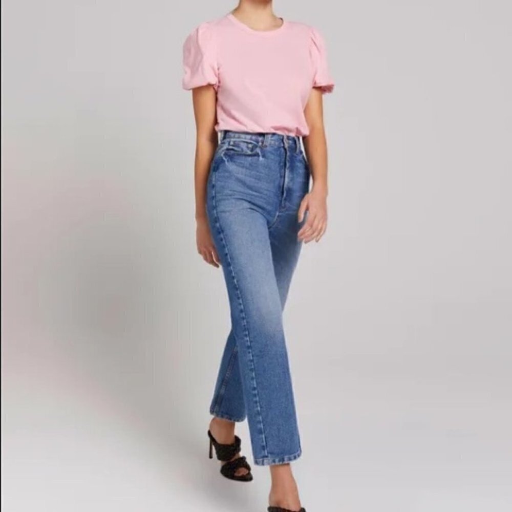 A.L.C Pink Poole Cotton Jersey Tee - Picture 2 of 9
